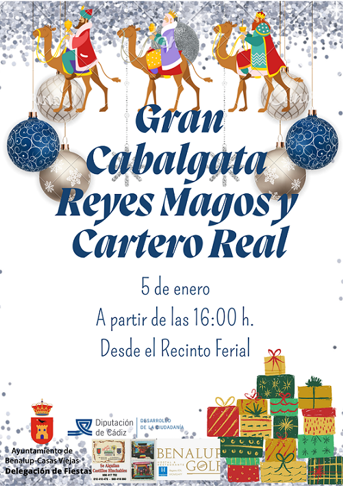Horario e Itinerario de la Cabalgata de Reyes Magos de Benalup-Casas Viejas (Cádiz) 2023